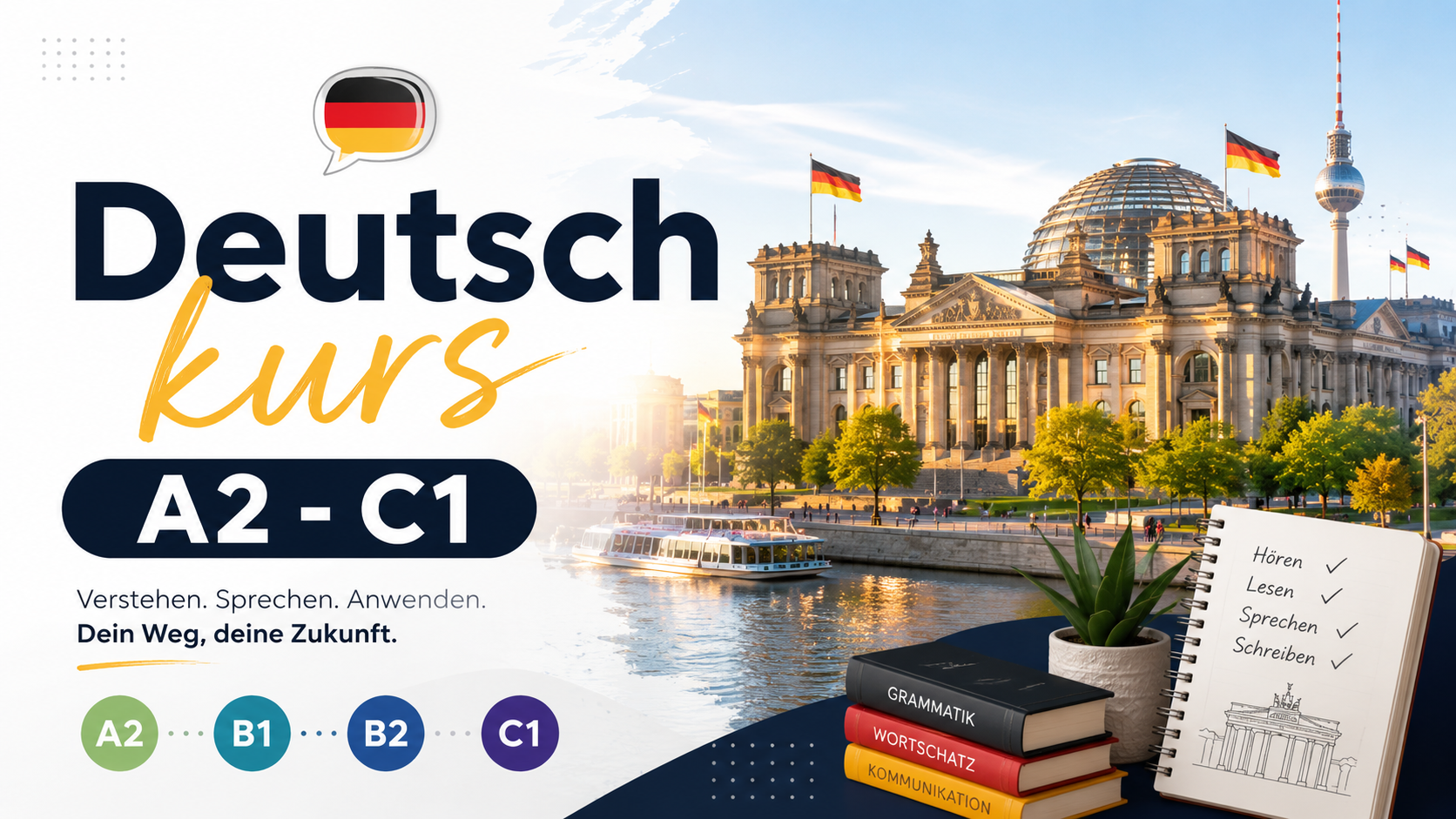 Deutschkurs A2 – C1